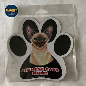 Siamese cat magnet Siamese cats rule! NWT